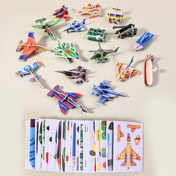25 Pack 3D Insect Puzzles for Kids, Educational DIY Paper Craft Kit, Fun STEM Activity, Classroom Prizes Party Favor Gift (D)