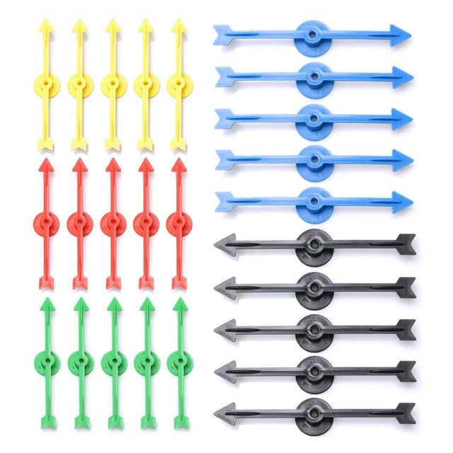 25 Pack 4inch Arrow Spinners in 5 Colors for Home and Classroom