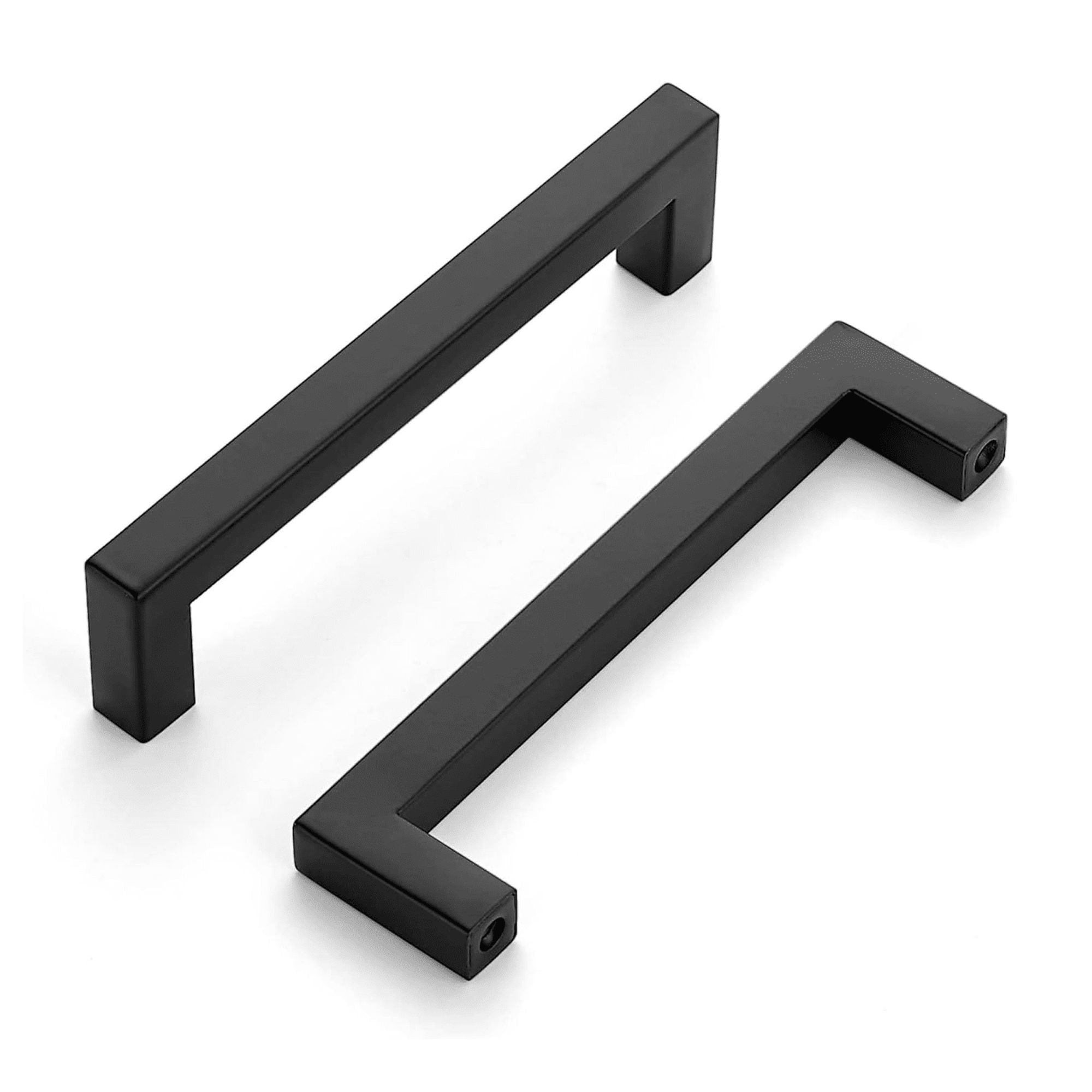 25 Pack 5Inch Premium Matte Black Square Handles Durable