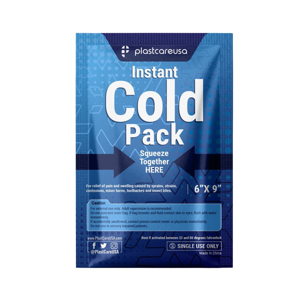 25 Pack 6" X 9" Disposable Ice Packs for Injuries, Swelling, Muscle & Joint Aches for Pain Relief