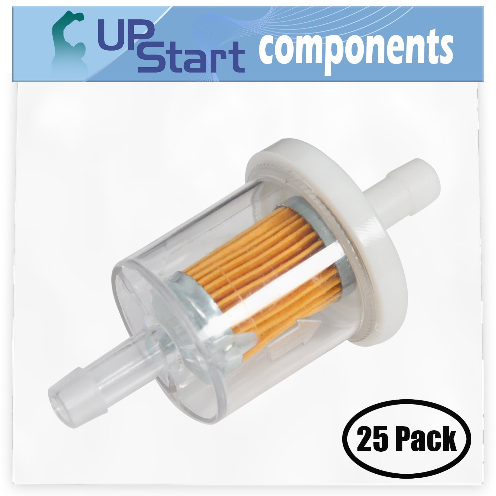 25-Pack 691035 Fuel Filter Replacement for Briggs & Stratton 21B977-0127-B1 Engine - Compatible with 493629 Fuel Filter 40 Micron