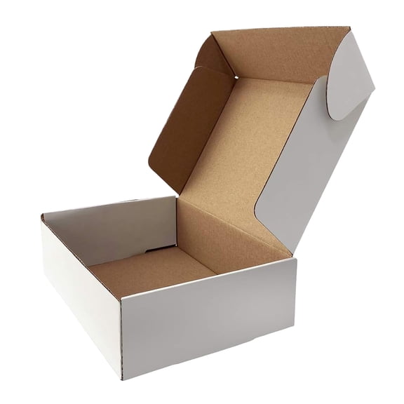 25-Pack 7x5x2-Inch Shipping Boxes Recyclable White Corrugated Cardboard Gift Boxes for Small Business