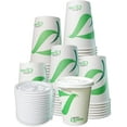 thumbnail image 1 of 25 Pack 8 oz Compostable Paper Cups with White Flat Lids - Biodegradable Disposable White Paper Coffee Cups PLA Lined - Eco-friendly Hot and Cold Drinking Cups, 1 of 6