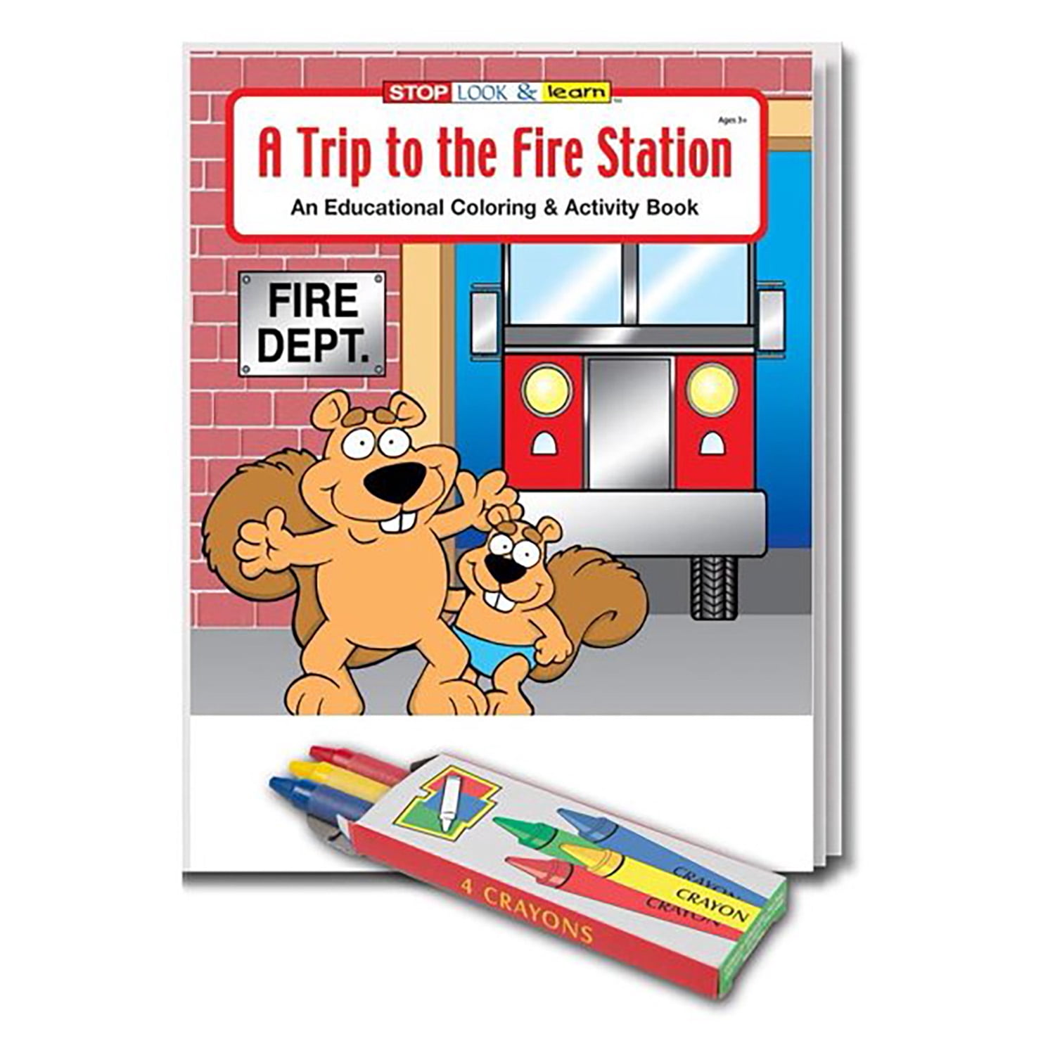 25 Pack - A Trip to The Fire Station Kid's Educational Coloring & Activity Books