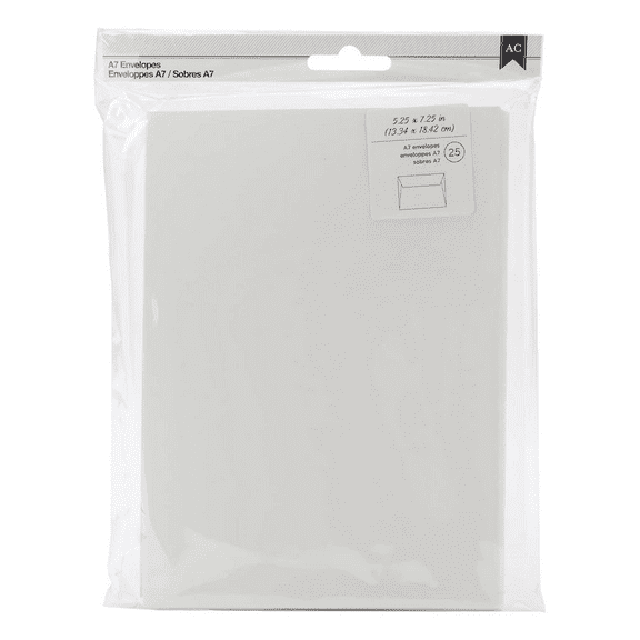 25 Pack A7 5.25 in x 7.25 in Envelopes, Smooth, Elegant, Sturdy Paper for Invitations, Greeting Cards, Announcements, Weddings, Parties, Stylish Ivory Envelopes for Perfect Correspondence, Ivory