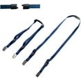 thumbnail image 1 of 25 Pack - Adjustable Face Mask Lanyard with Safety Breakaway Lanyards with Two Clips for Ki ds & Adults - Strap Length Adjusts from 18”-30” to Fit Small & Large Sizes by Specialist ID (Navy Blue), 1 of 9
