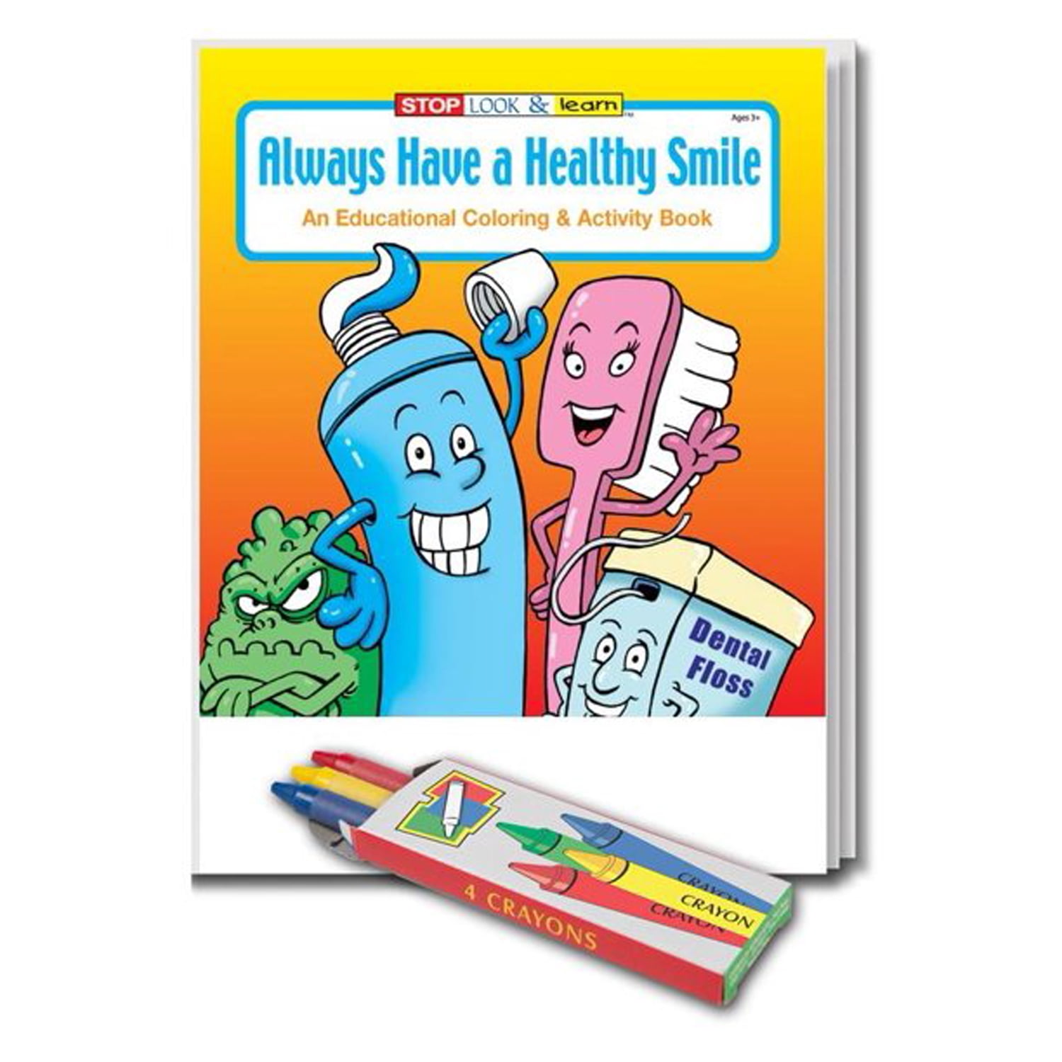 25 Pack - Always Have A Healthy Smile Kid's Coloring & Activity Books