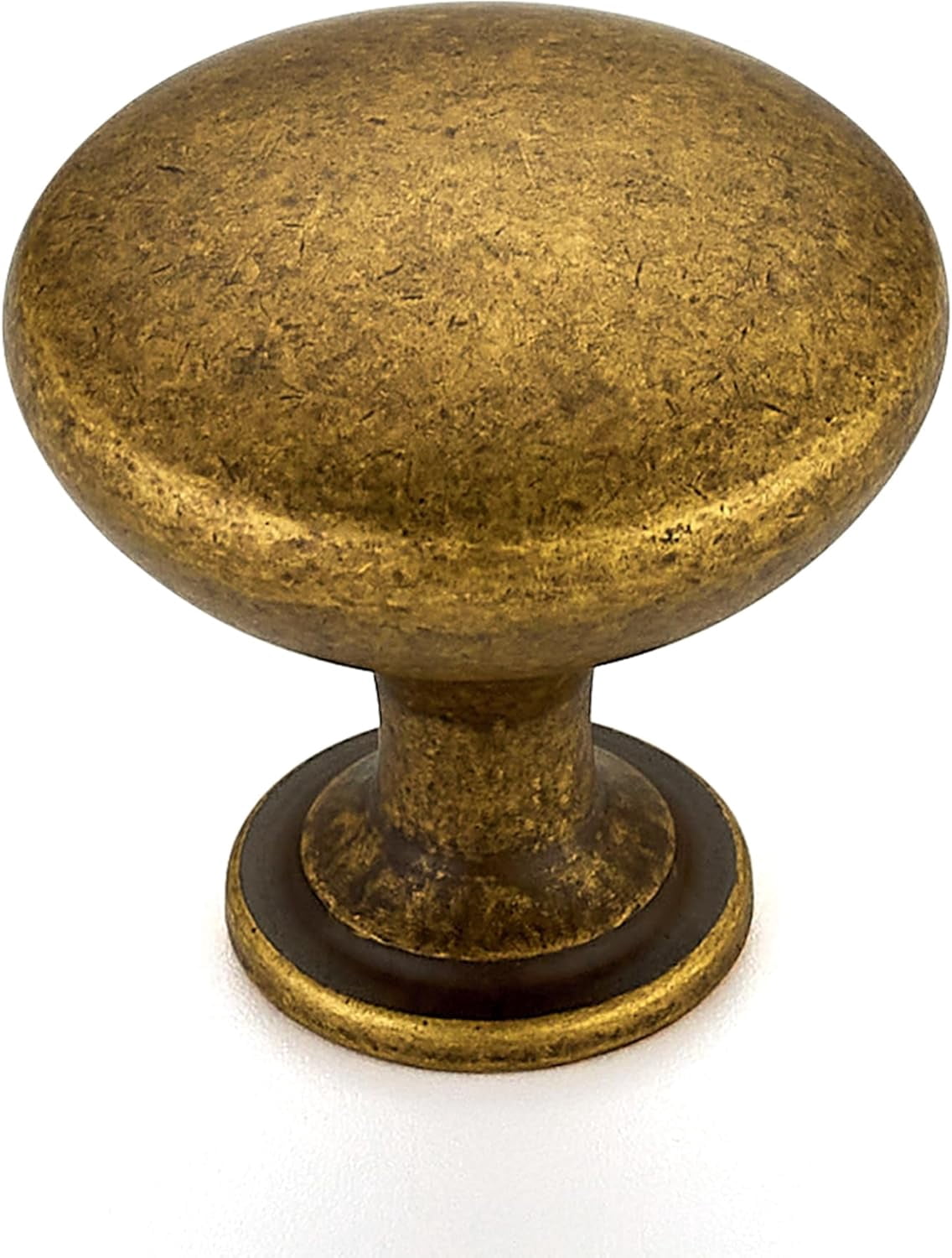 25 Pack Antique Brass Cabinet Knobs 1-1/6 Inch Zinc Solid Kitchen Cabinet Pulls Drawer Knobs