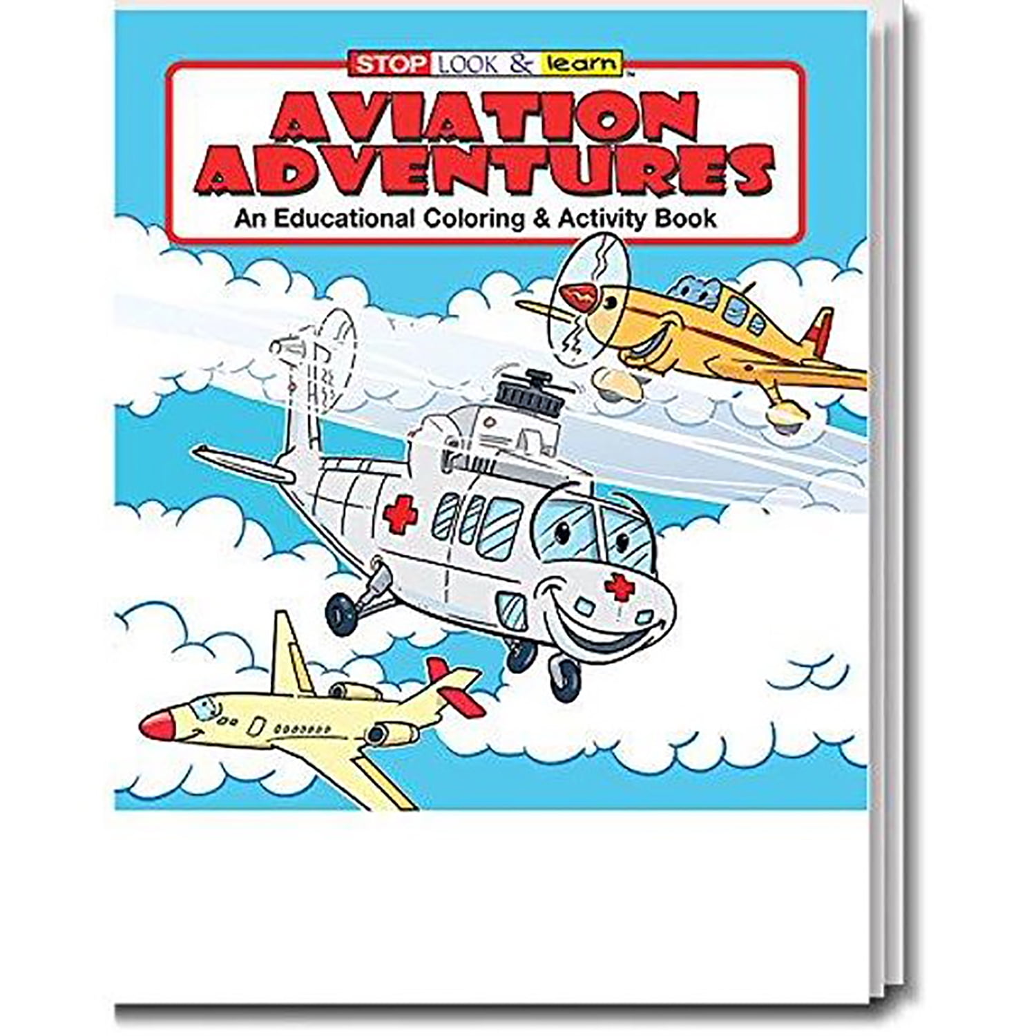 25 Pack - Aviation Adventures Kid's Educational Coloring & Activity Books