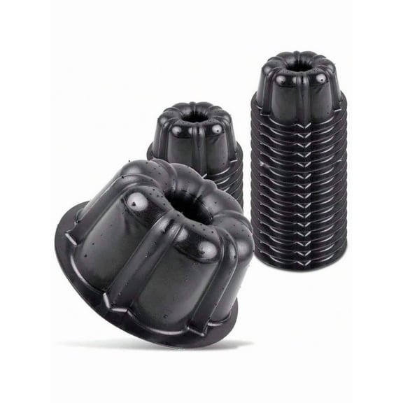 25-Pack Bakeable Plastic Mini Cake Pans - Non-Stick Silicone, Reusable Molds - Easy Release for Cakes, Muffins, Chocolate - Ideal for Halloween, Christmas Baking, Holiday Gifts