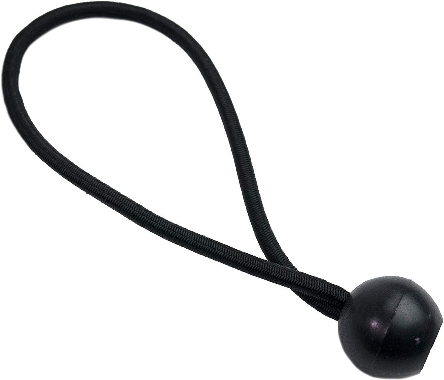 25 Pack Ball Bungee 6 inch Black HeavyWeight 6'' Tarp Bungee Cords