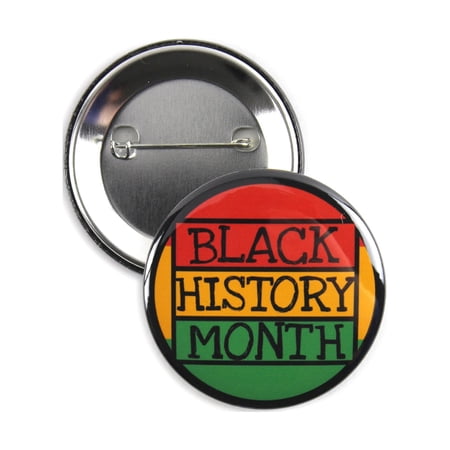 25 Pack - Black History Month Pinback Button Badges - Round 2.25 Inch
