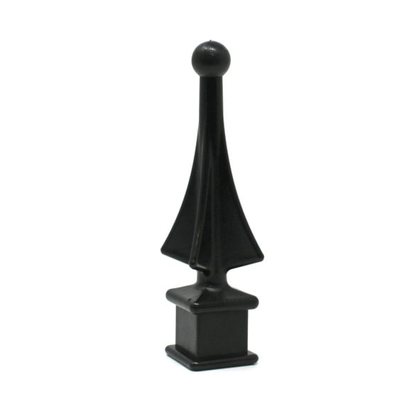 25 Pack Black Plastic 3/4" Four-Sided Spire Wing Tip Finial Fence Topper for Iron Picket Fence 3/4" posts