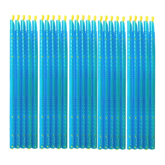 25 Pack Blue Food Bag Sealing Clips, Reusable Plastic Sealer Sticks for Kitchen Storage