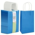 25Pack Blue Gift Bags with Handles Small Paper Treat Bags for Birthday, Baby Shower, Wedding