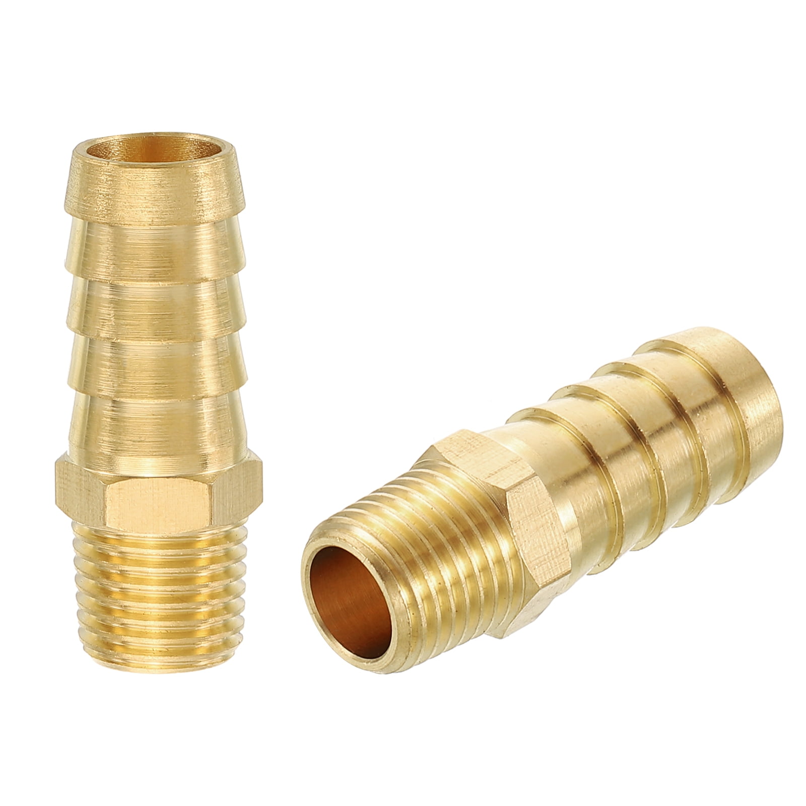 Ottone Tubo Barb Raccordo Gomito 3/8"x1/4 NPT Maschio - Foto 10