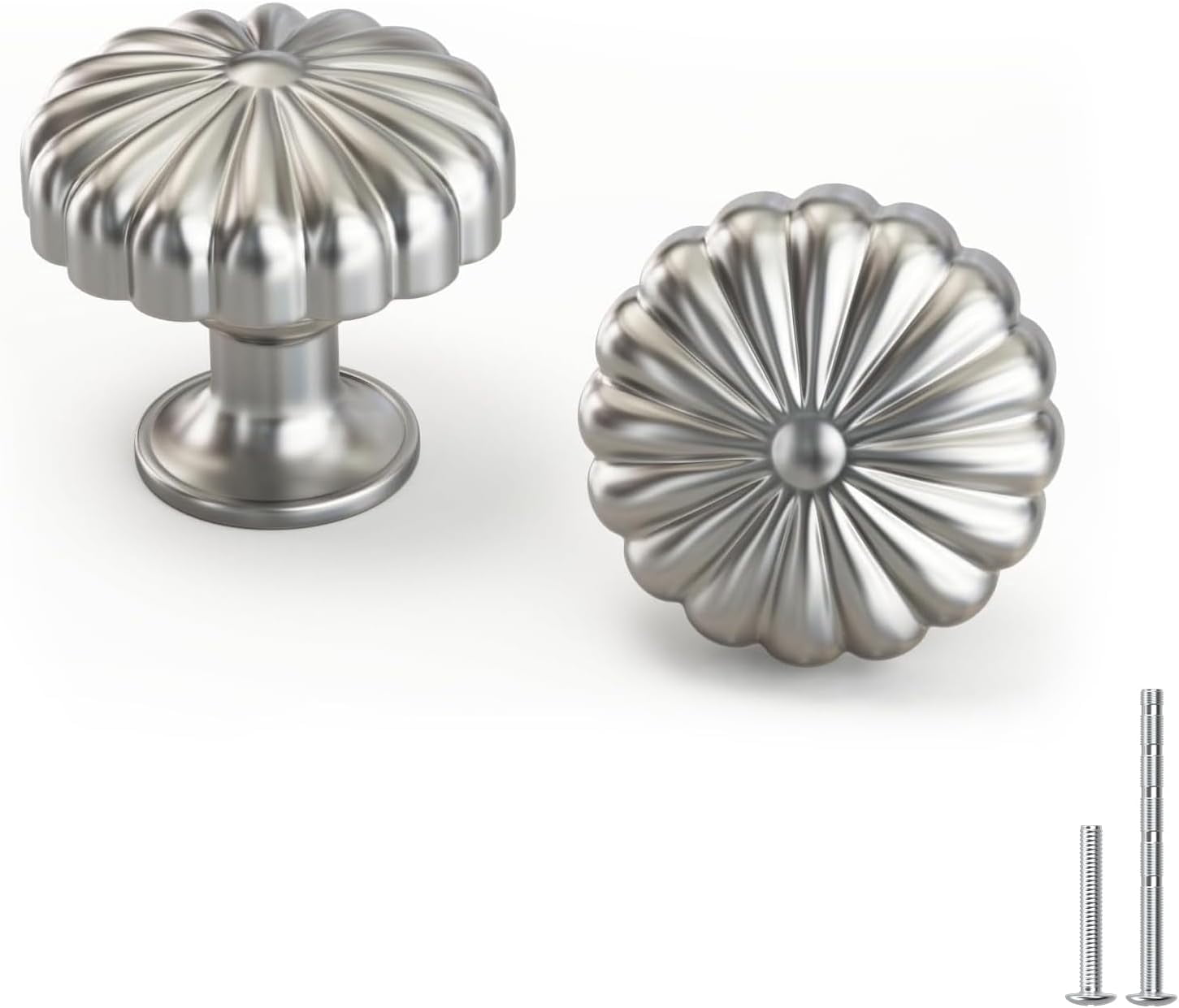 25 Pack Brushed Nickel Cabinet Knobs Dresser Knob for Drawer Hardware Handles and Luxury Pulls for Cabinets Zinc Alloy
