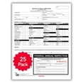 thumbnail image 1 of 25 Pack Buck Record of Annual Inspection Forms with Inspection Decal, 2-Ply Carbonless Form, DOT Compliant, Fade-Resistant, Meets 49 CFR 396.21 & 396.17(c)(2) Standards, 9.5" x 11", Made in The USA, 1 of 7
