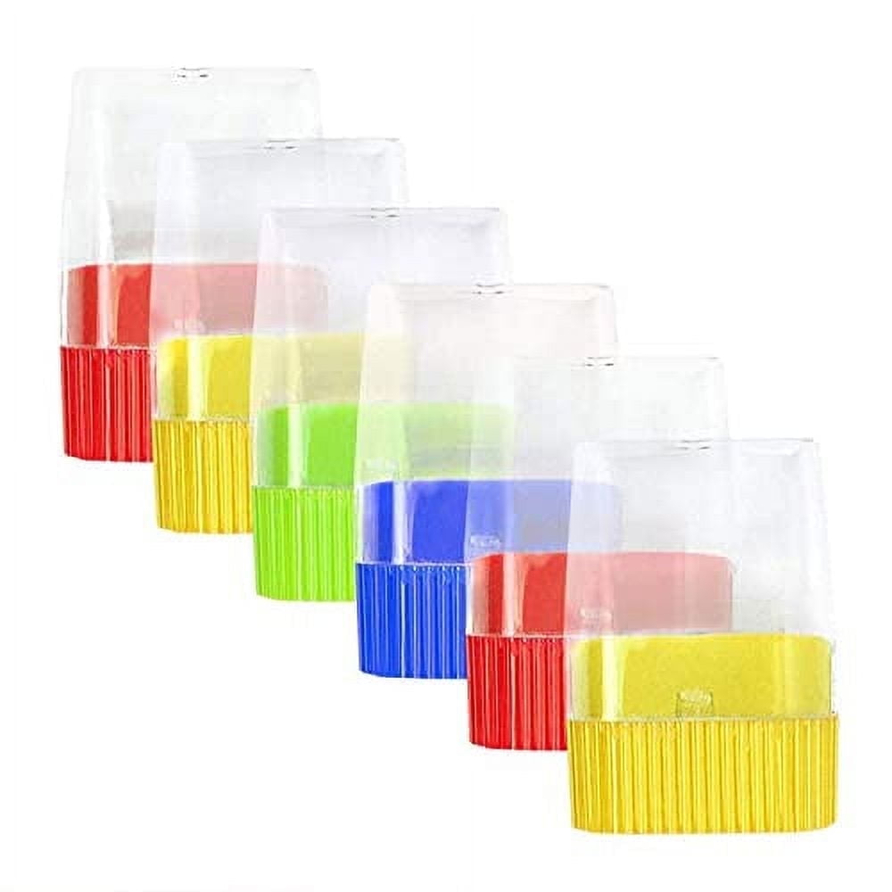 25 Pack of Bulk Wholesale Plastic Manual Handheld Pencil Sharpeners in Red, Blue, Green and Yellow Color Assortment