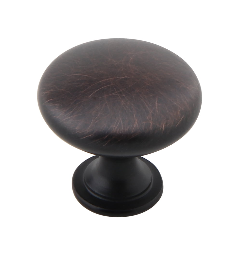 25 Pack - Cabinet Round Knob Pulls for Kitchen Bathroom Drawer Cupboard Knobs 30mm Oil Rubbed Bronze, by Silverline