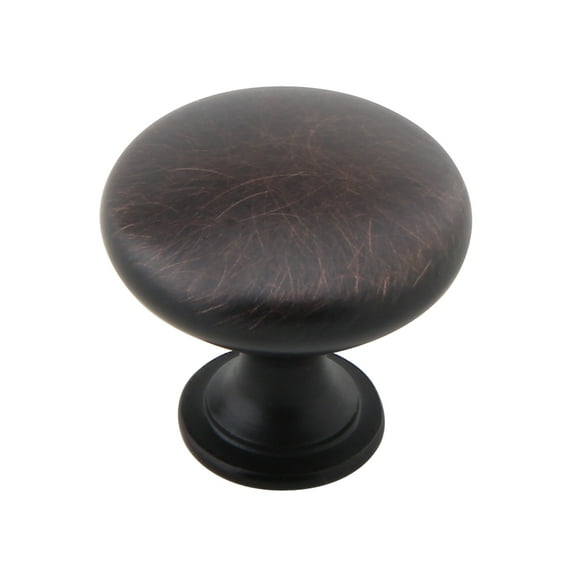 25 Pack - Cabinet Round Knob Pulls for Kitchen Bathroom Drawer Cupboard Knobs 30mm Oil Rubbed Bronze, by Silverline