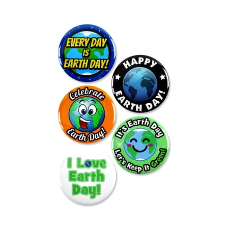 25 Pack - Celebrate Earth Day And Keep It Green Pinback Buttons - 2.25 Inch