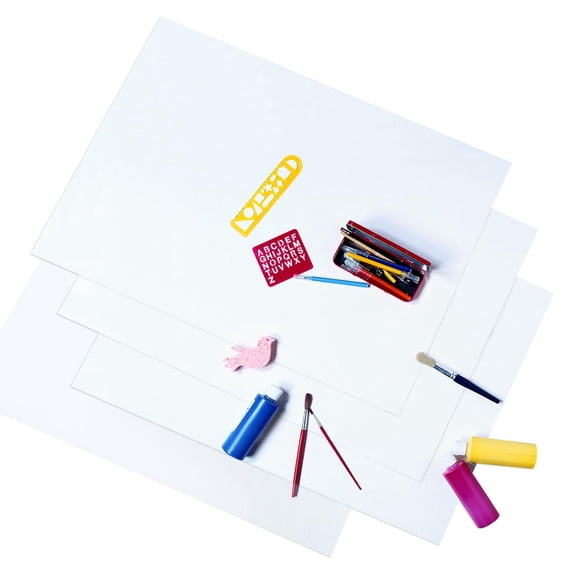 22” x 28” Poster Board by Creatology - Heavyweight Cardboard for School Projects - Artwork - Photographs - Garage Sale - White - Bulk 25 Pack