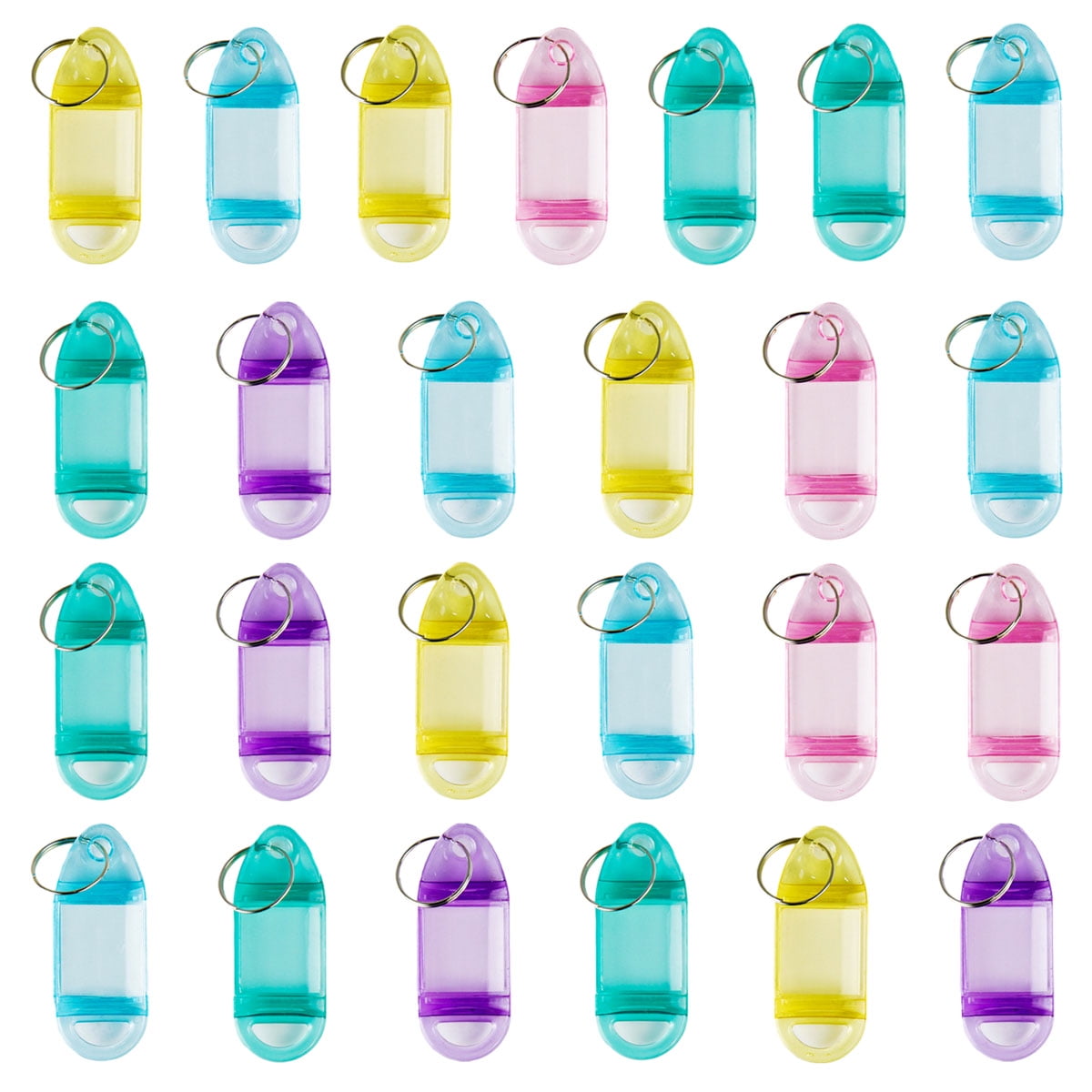 Color Coded S Uniclife 25 Pack Crystal Clear S - Plastic Key Labels ...
