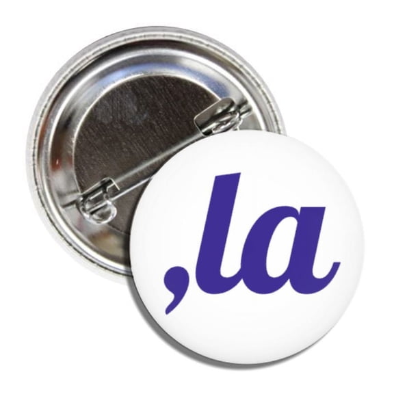 25 Pack - Comma La " , La" White/Purple Kamala Harris 2024 Political Campaign Pinback Buttons - 1.5 Inch