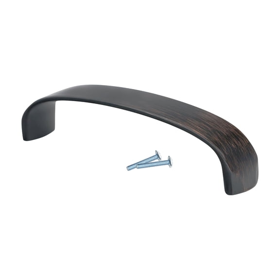 25 Pack Contemporary Style 3-3/4 Inch Center to Center Brushed Oil-Rubbed Bronze, Cabinet Hardware Pull / Handle, Overall Length 4-3/25"