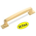 thumbnail image 1 of 25 Pack - Cosmas 8102BG Brushed Gold Modern Cabinet Hardware Handle Pull - 3-3/4" Inch (96mm) Hole Centers, 1 of 1