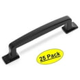 thumbnail image 1 of 25 Pack - Cosmas 8102FB Flat Black Modern Cabinet Hardware Handle Pull - 3-3/4" Inch (96mm) Hole Centers, 1 of 1