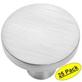thumbnail image 1 of 25 Pack - Cosmas 8104SN Satin Nickel Round Solid Cabinet Hardware Knob - 1-1/4" Diameter, 1 of 1