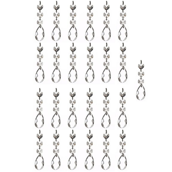 25 Pack Crystal Beaded Hoop Chandelier Parts Dream Catcher Suncatcher Pendant DIY Home Garden Decor