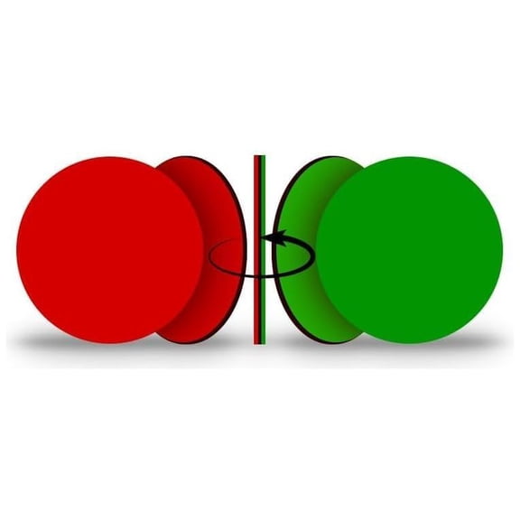 25-Pack, Double-Sided Reg Green Flip Magnet - 1" Red/Green, Go - No Go, Reversible Indicator for Efficient Organizational Communication, Ideal Indicator for Steel Surfaces