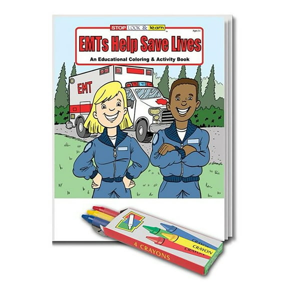25 Pack - EMTs Help Save Lives Kid's Coloring & Activity Books
