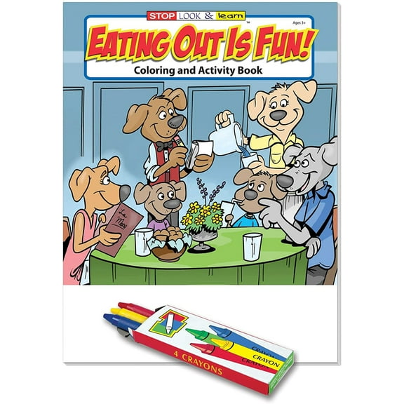 25 Pack - Eating Out is Fun Kid's Coloring & Activity Book in Bulks
