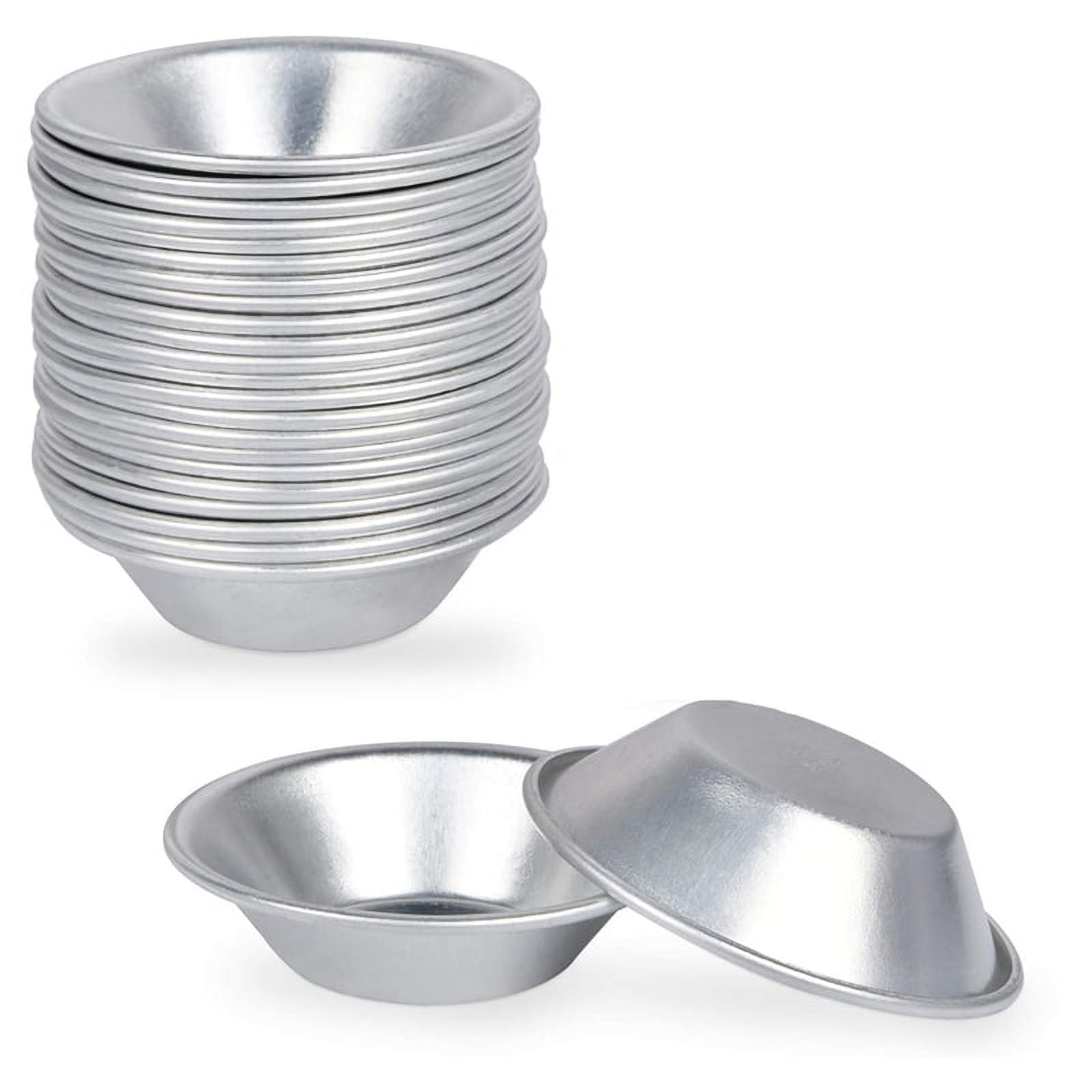 25 Pack Egg Tart Mold Egg Tart Cup Egg Tart Base, Round Resuable