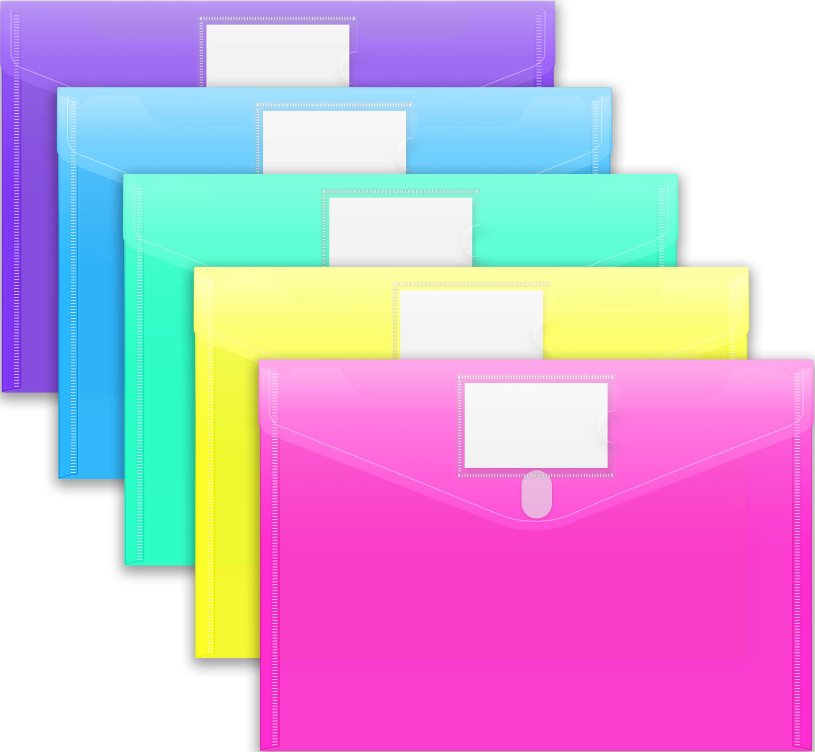 25 Pack Envelopes Poly Envelopes, Clear Document Folders File Folders US Letter A4 Size File