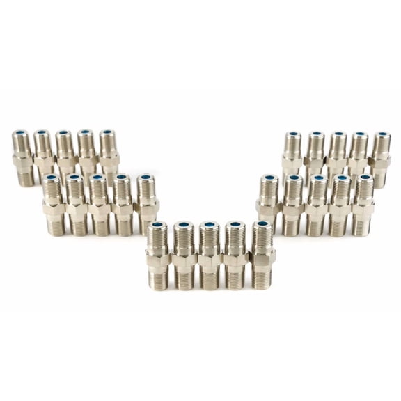 25 Pack Female 3Ghz F81 Barrel Connectors Fits All Coax Cables Wire Rg6 F Splice