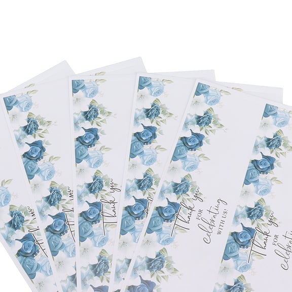 25 Pack Floral Pattern Waterproof Paper Water Bottle Wraps for Wedding Party Banquet - 8.3 x 2 Inch 25Pcs Wedding Party Banquet