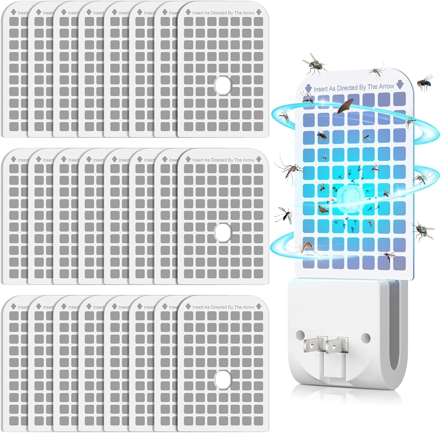 25 Pack Flying Insect Trap Refill Compatible with DFAGIE GS6 Fly Trap ...