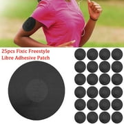 25 Pack Freestyle Adhesive Patches Waterproof Outdoor Sports Libre Sensors Covers Double Layer Black