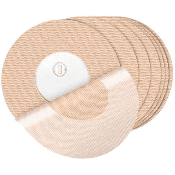 25 Pack Freestyle Bandage for Libre 3 Sensor Covers Waterproof 14 Days Overpatch Tape CGM Adhesive Patches Without Hole, Beige