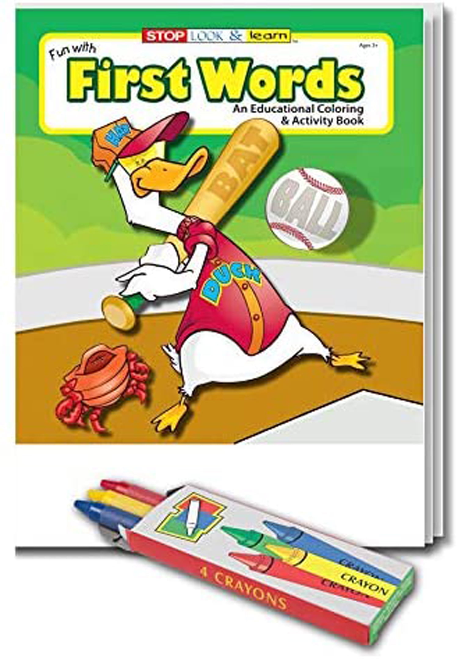 25 Pack - Fun With First Words Kid's Educational Coloring & Activity Books