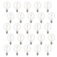 25Pack G40 LED Replacement Bulbs for Patio String Lights E12 Screw