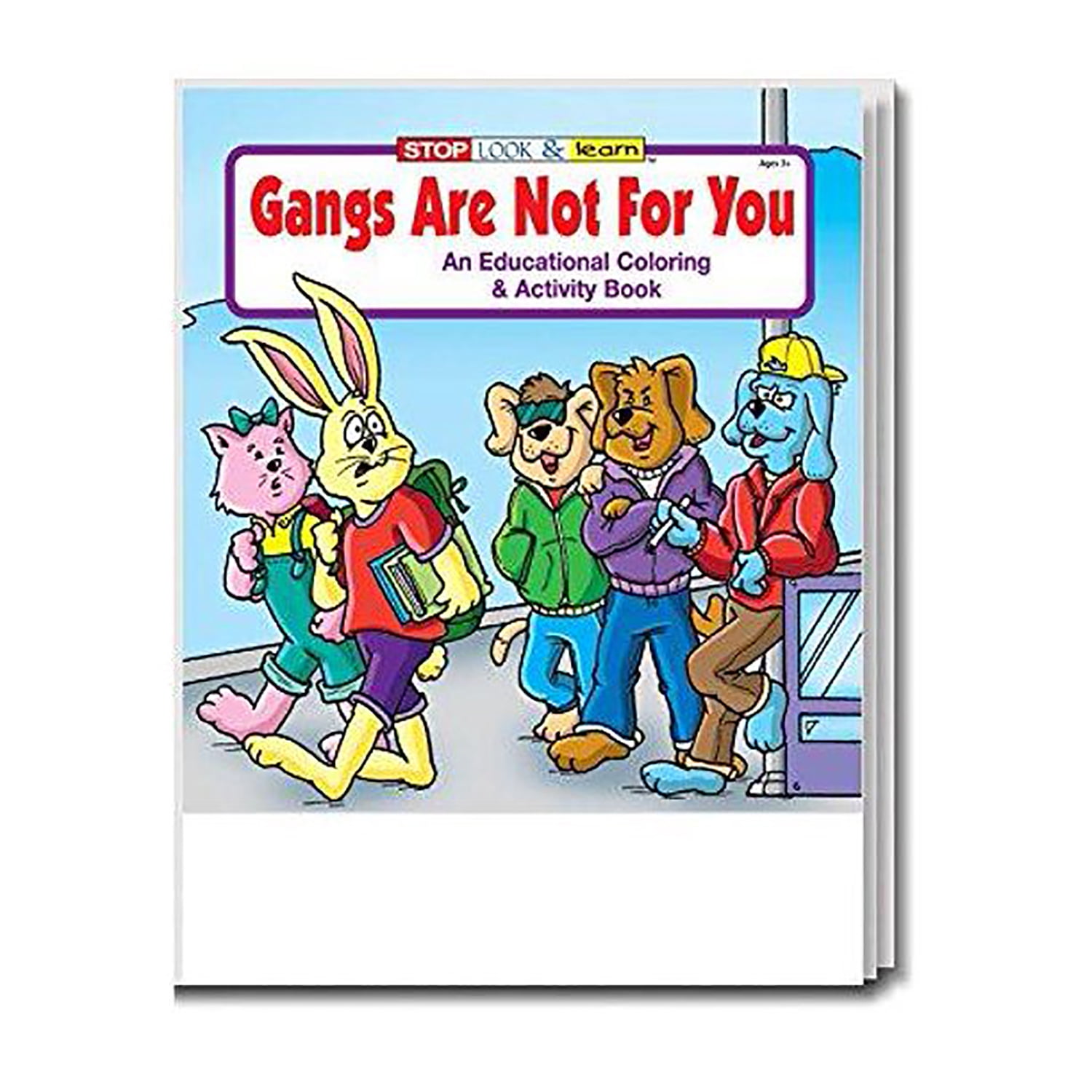 25 Pack - Gangs are Not For You Kid's Educational Coloring & Activity Books