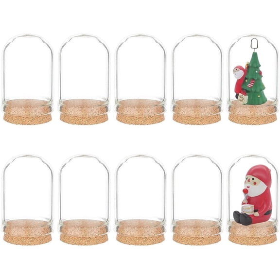 25 Pack Glass Jars Bottles Dome Cloche Cover Decoration Bottles(36x22mm) with Cork Stoppers for Party Favors Arts and Small Projects Colorful