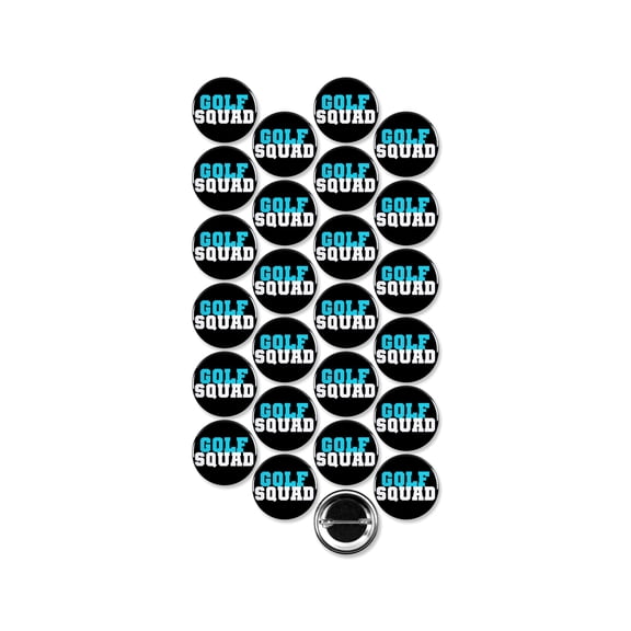 25 Pack - Golf Squad Team Pinback Buttons - 1.5 Inch