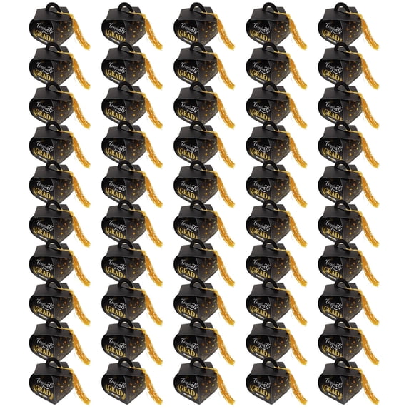 25 Pack Graduation Theme Gift Boxes with Gold Tassel Congrats Grad Party Favors for Graduation Ceremony Decorations
